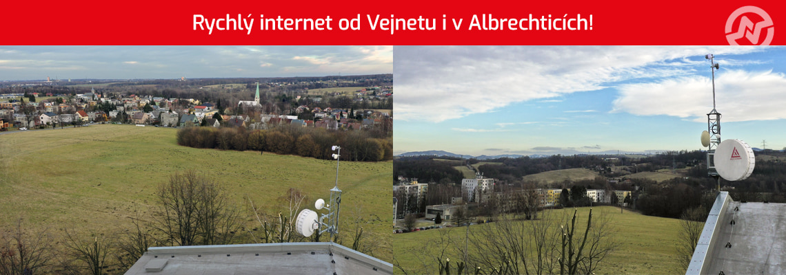 rychlý internet od Vejnetu je nově také v Albrechticích!